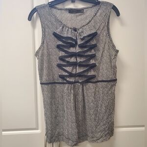 THE LIMTED Ruffle Sleeveless Top Sz Large